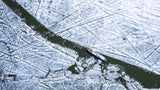 Ship on icy lake Poster och Canvastavla