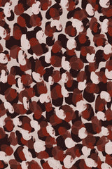 Red Beige Brown Dots Pattern Poster och Canvastavla