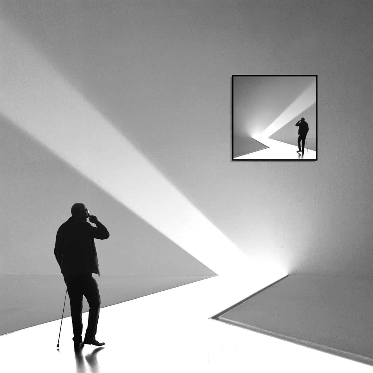 Wondering to see myself projected....! Poster och Canvastavla