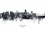 Chester England Skyline Poster och Canvastavla