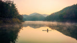 Autumn at Ban Viet Lake Poster och Canvastavla