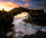 Rock bridge at sunset 7R26220 Poster och Canvastavla