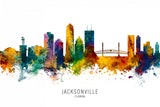 Jacksonville Florida Skyline Poster och Canvastavla