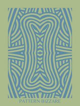 Blue Pattern Bizarre Poster och Canvastavla