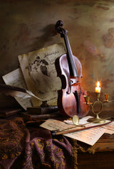 Still life with violin Poster och Canvastavla