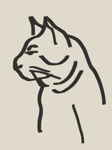 Line Art Cat Drawing Poster och Canvastavla
