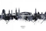 Nîmes France Skyline Poster och Canvastavla
