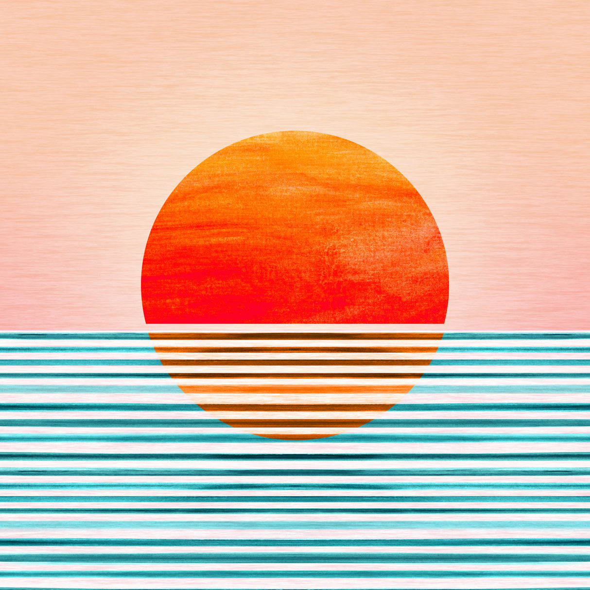 Minimalist Sunset III Poster och Canvastavla