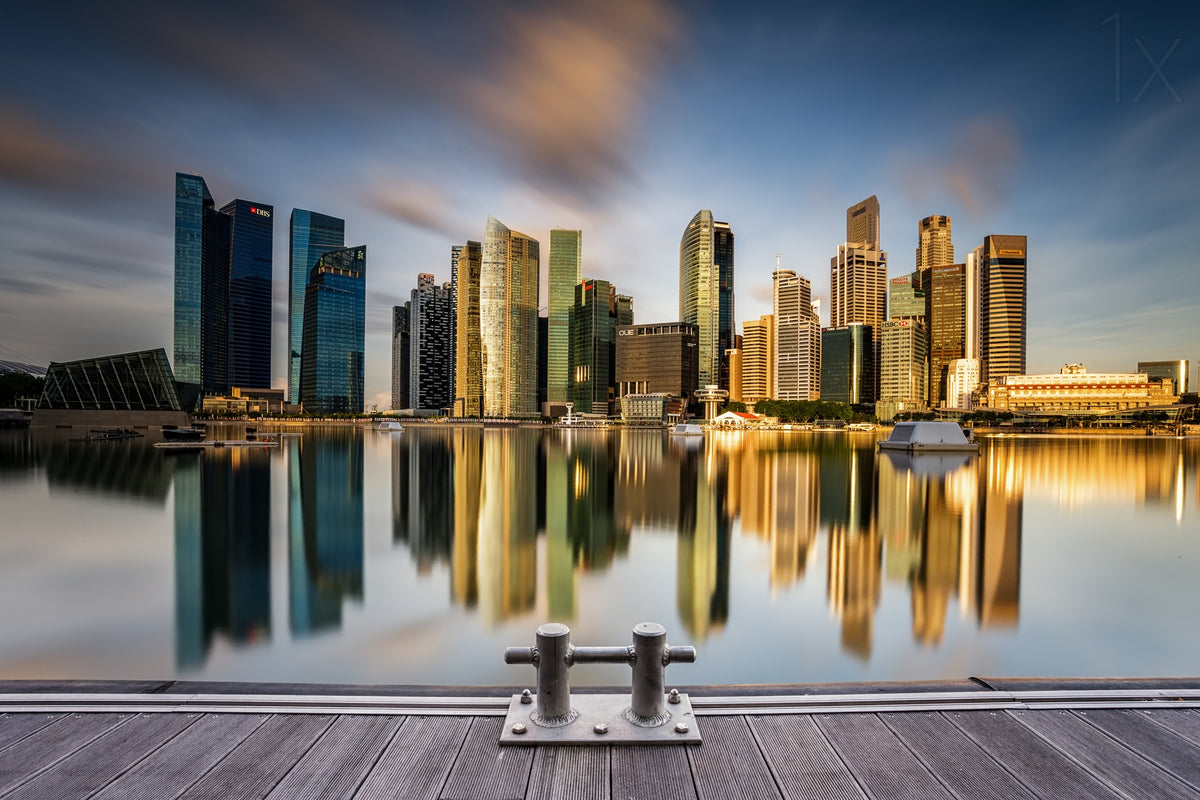 Golden Morning in SIngapore Poster och Canvastavla