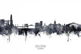 Golden Colorado Skyline Poster och Canvastavla