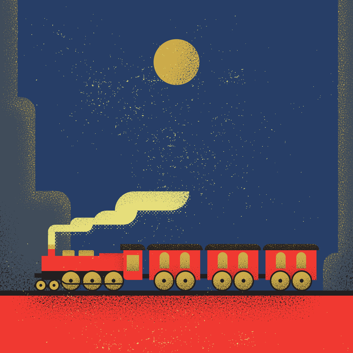 Train Poster och Canvastavla