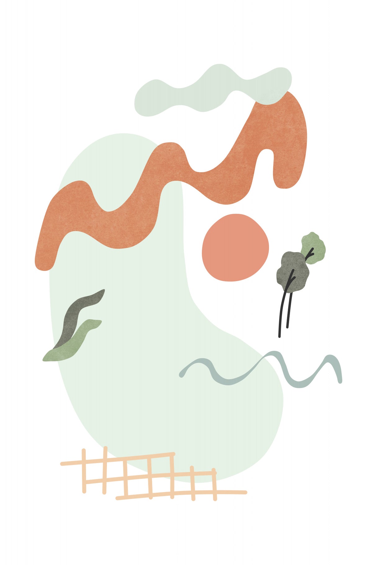 Tropical Villa Color and Shapes 21 Poster och Canvastavla