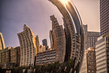 Reflections Off The Chicago Bean Poster och Canvastavla
