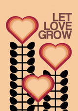 Let Love Grow Cream Poster och Canvastavla