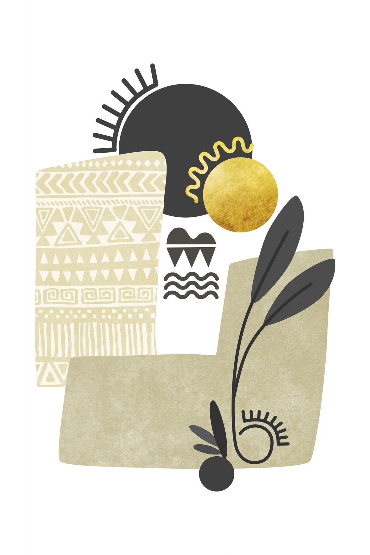 Tropical Villa Color and Shapes 12 Poster och Canvastavla