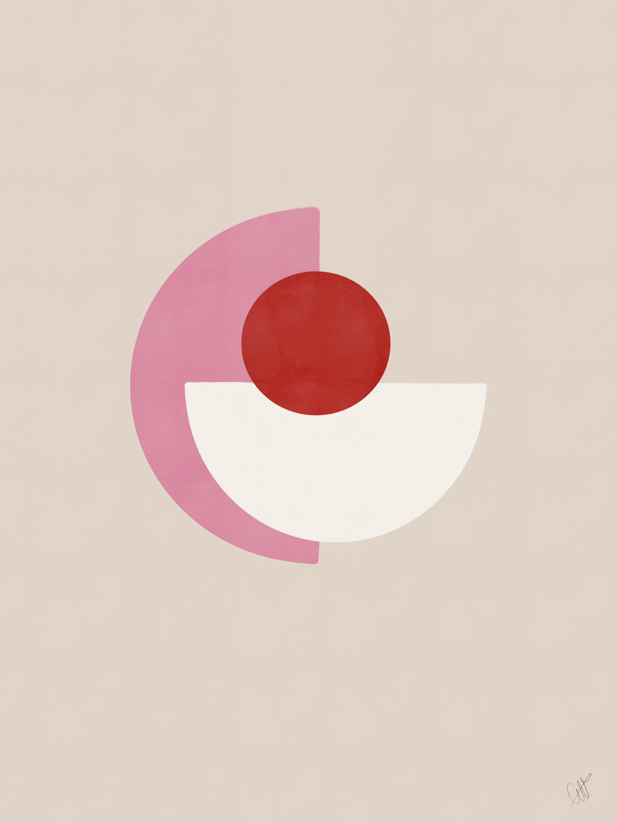 Red and Pink Abstract No. 2 Poster och Canvastavla