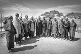 Maasai Village Members Poster och Canvastavla