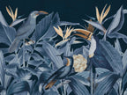 Rainforest Birds Blue Poster och Canvastavla