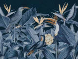 Rainforest Birds Blue Poster och Canvastavla