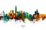 Taipei Taiwan Skyline Poster och Canvastavla