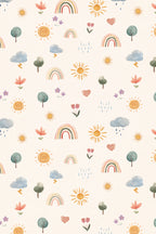 Seasonal Stickers Pattern Poster och Canvastavla