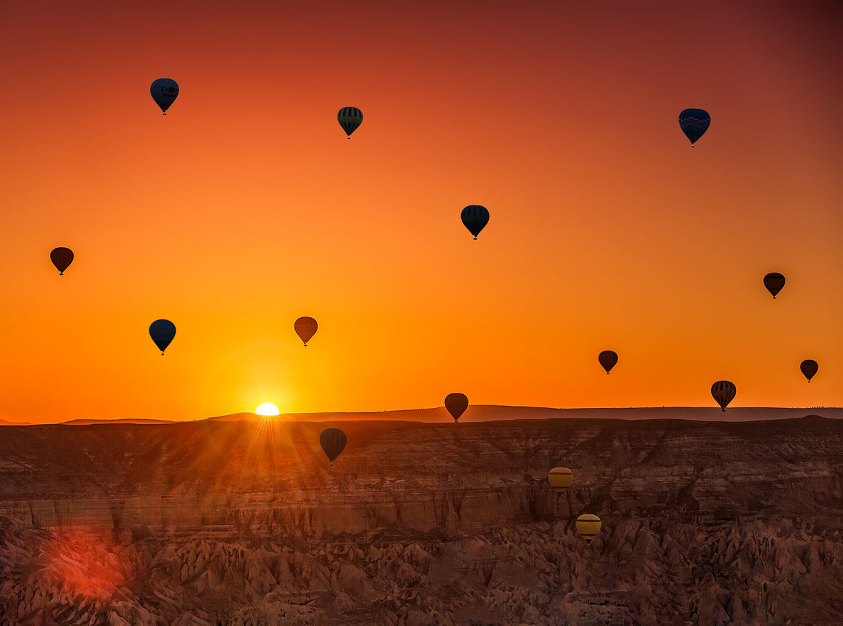 Balloons at Dawn Poster och Canvastavla