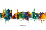 Annecy France Skyline Poster och Canvastavla