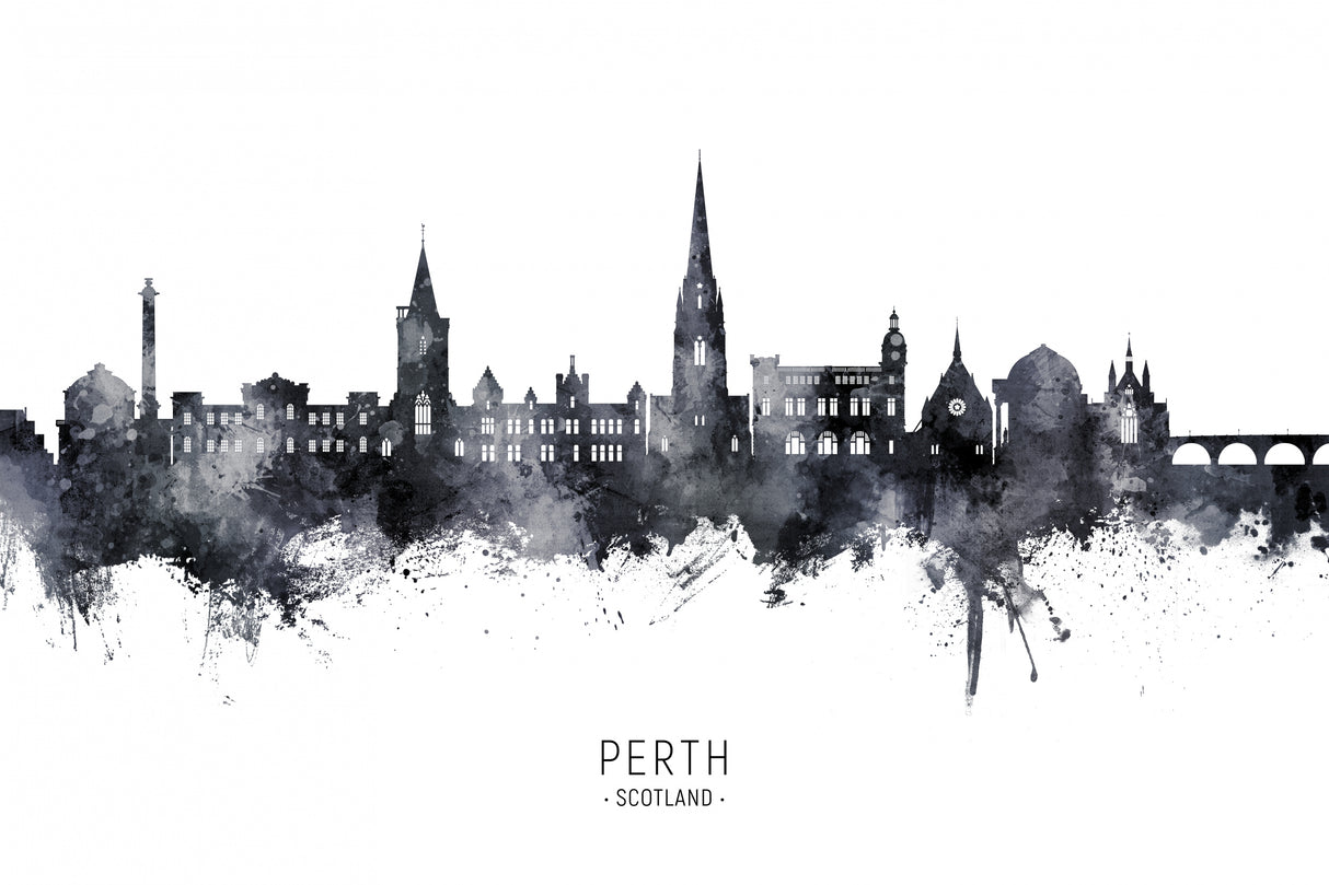 Perth Scotland Skyline Poster och Canvastavla