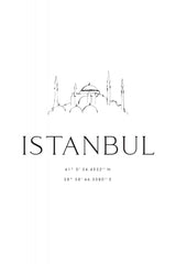 Istanbul coordinates Poster och Canvastavla