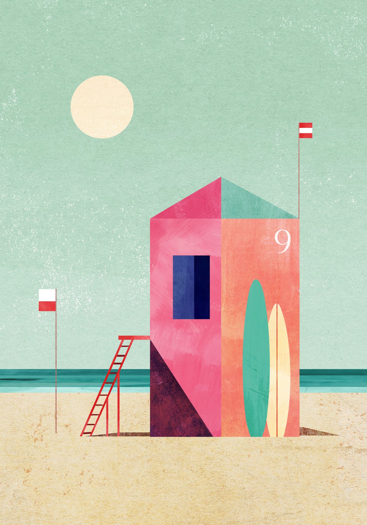Surf Hut Poster och Canvastavla