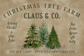 Vintage Christmas tree farm (1) Poster och Canvastavla