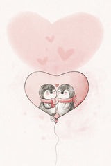 Penguin in love Poster och Canvastavla