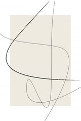 Beige Abstract Poster och Canvastavla