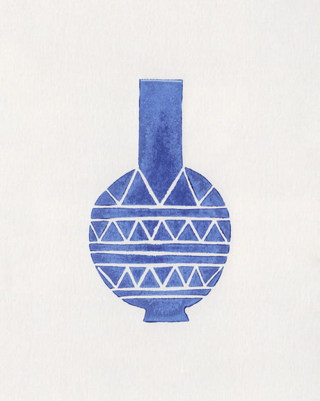 Linocut Vase #8 Kitchen poster eller kökstavla