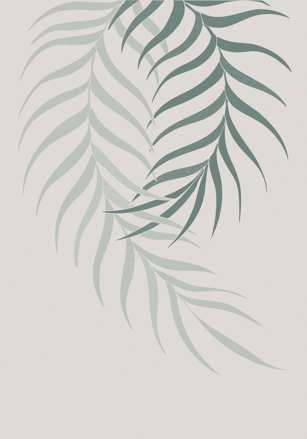 Leaf Frilly Green Poster och Canvastavla