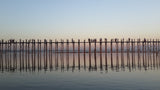 The wooden bridge in Mandalay, Burma Poster och Canvastavla