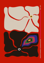 Two By Two Flower Rainbow Red Poster och Canvastavla