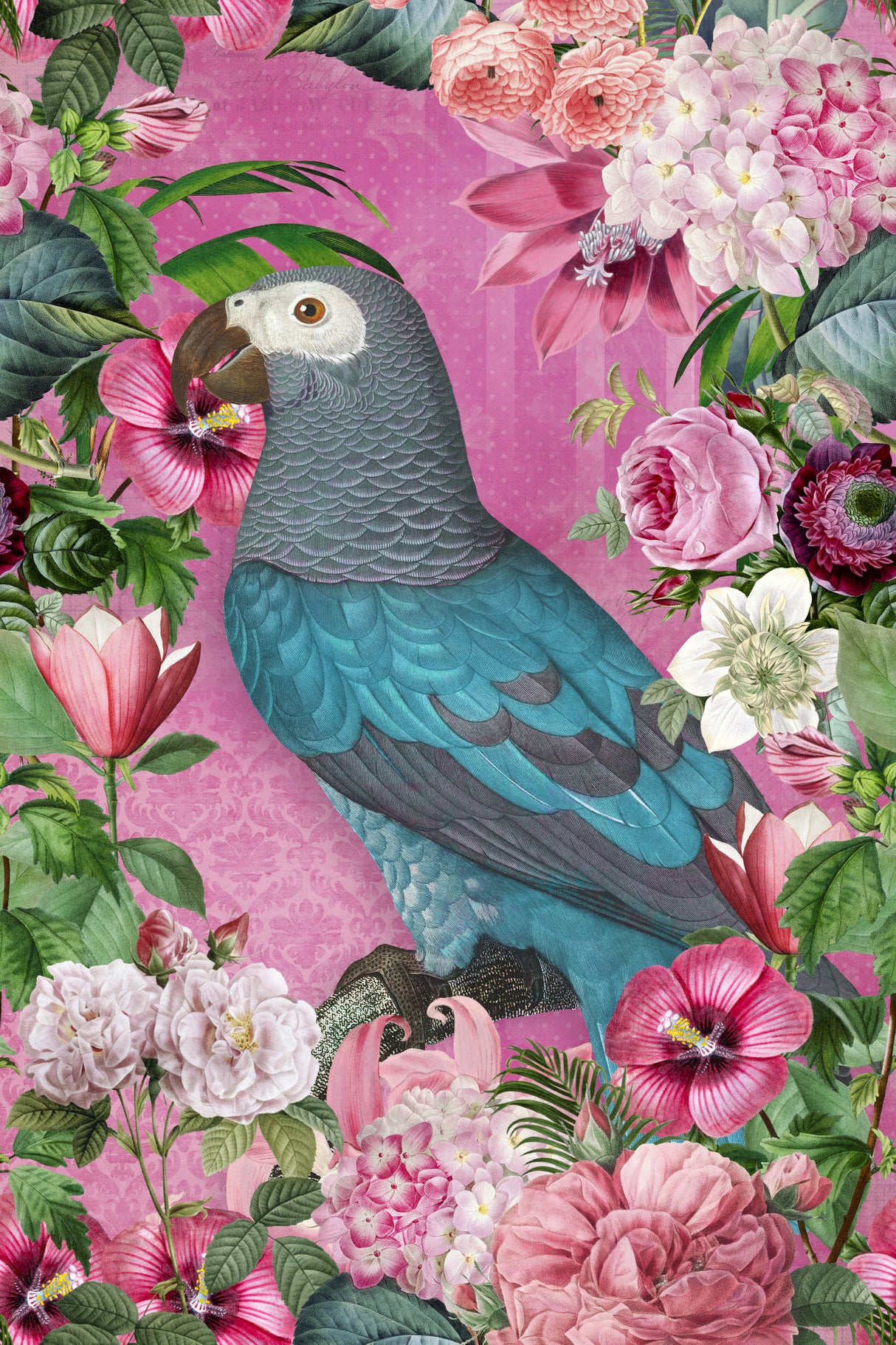 The Parrots Paradise Garden Poster och Canvastavla