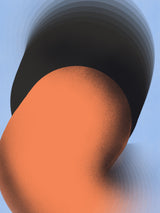 Merging of Orange and Black Poster och Canvastavla
