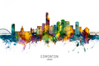 Edmonton Canada Skyline Poster och Canvastavla