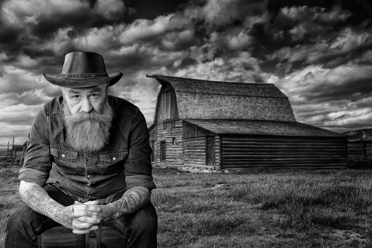 The Cowboy and his farm. Poster och Canvastavla
