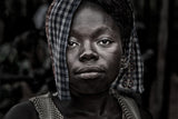 Woman in a market in Benin. Poster och Canvastavla