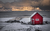 The cabin by Jusnesvika Poster och Canvastavla