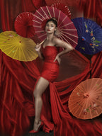 RED UMBRELLA GIRL Poster och Canvastavla