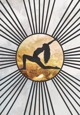 Black Gold Sun Yoga 2 Poster och Canvastavla