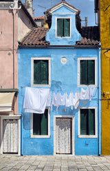 Clothes hanging in Burano, island of Venice Poster och Canvastavla