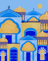 Blue City Morocco   Erum Khalili.png Poster och Canvastavla