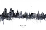 Moscow Russia Skyline Poster och Canvastavla