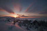 Winter Sunset Poster och Canvastavla