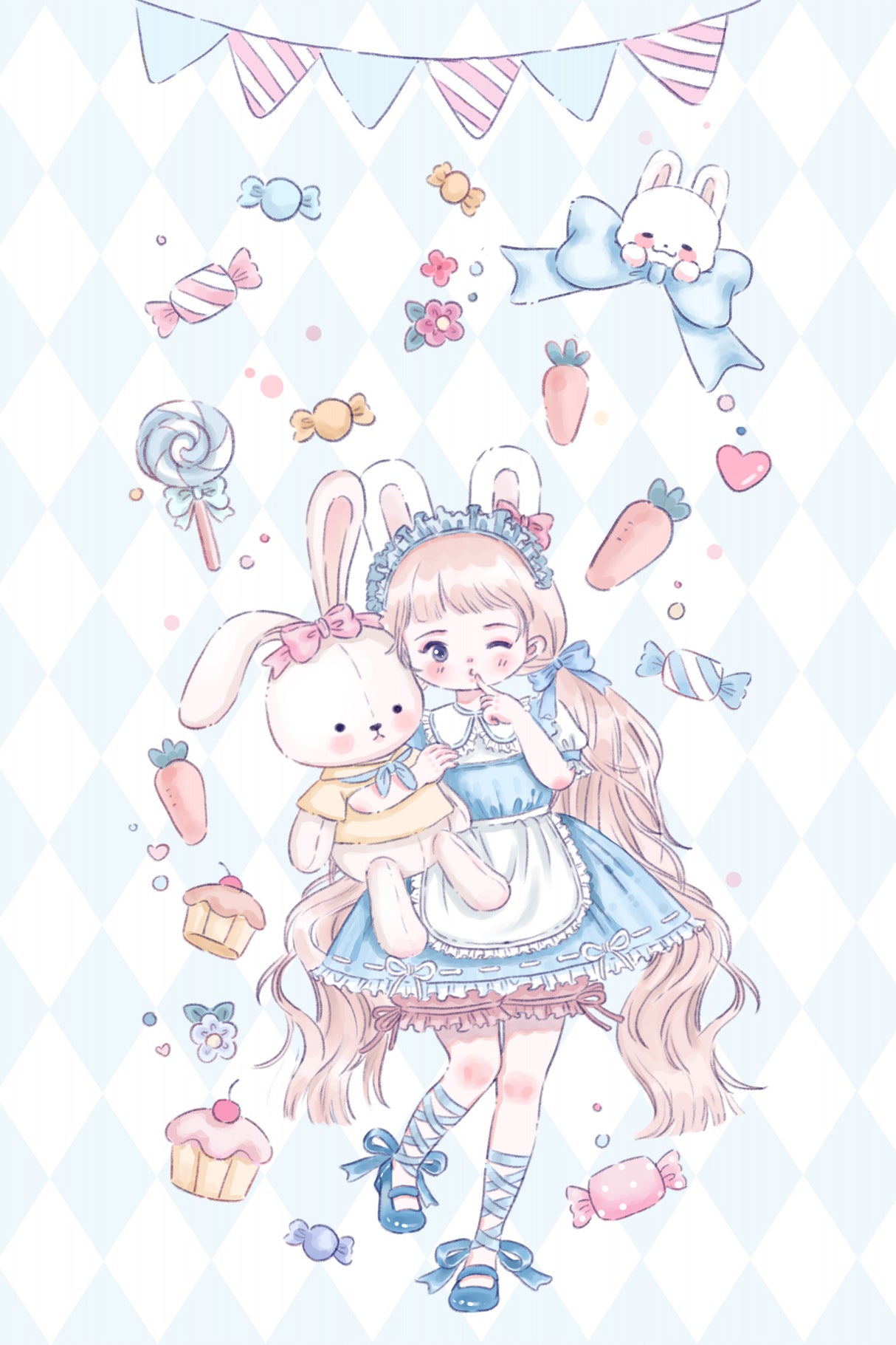 Sweet Candy Girl Lock Poster och Canvastavla